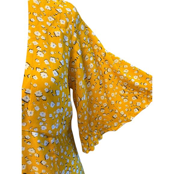 MinkPink Women’s Summer Daisy Mini Tea Dress Yellow Gold Size M - Picture 4 of 8